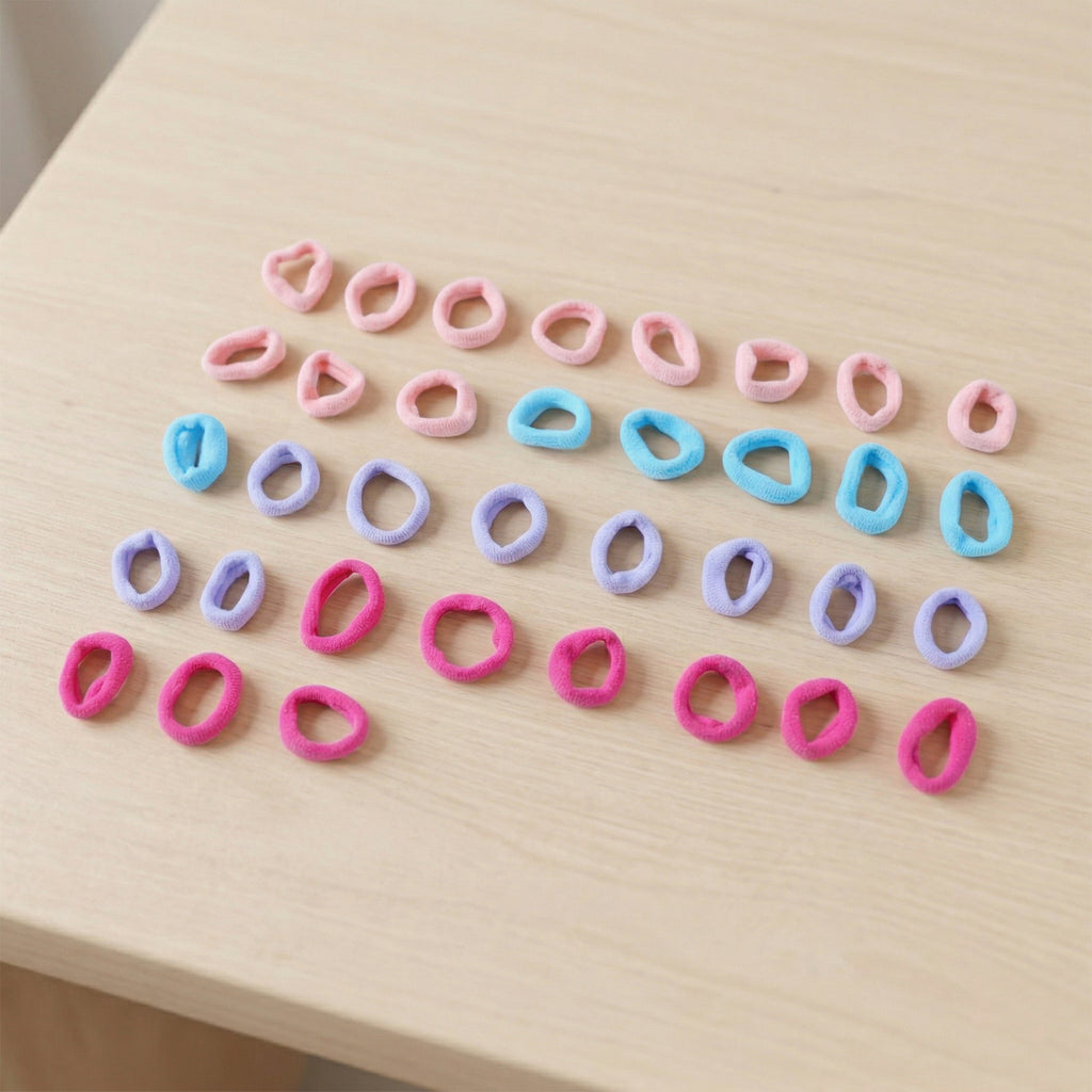 Soft Elastic Hair Bands 35 Pc Set  Stretchable No Damage Hair Ties