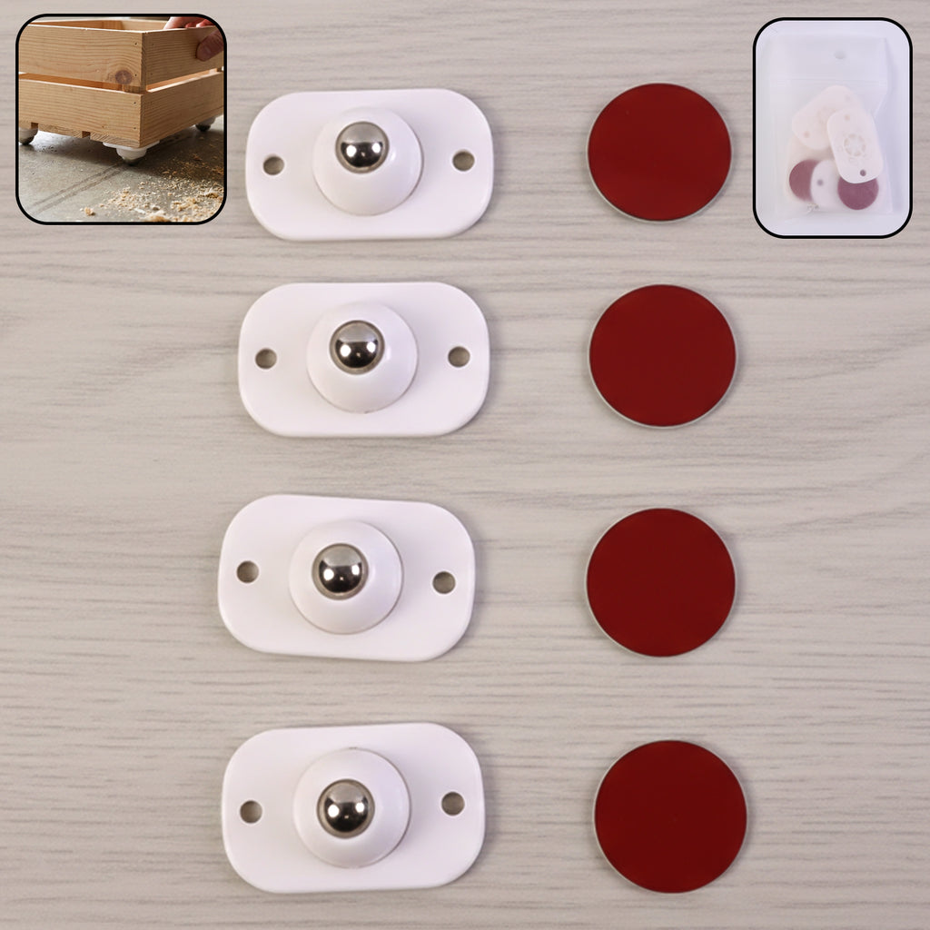 Heavy-duty Furniture Moving Roller Mini Wheels (4 Pc Set)