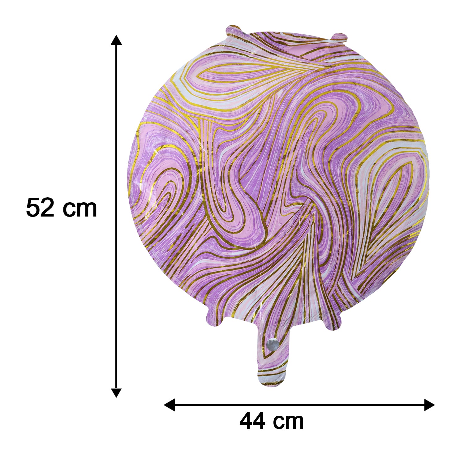 Round Marble Design Foil Balloon For Party Decoration (1 Pc)