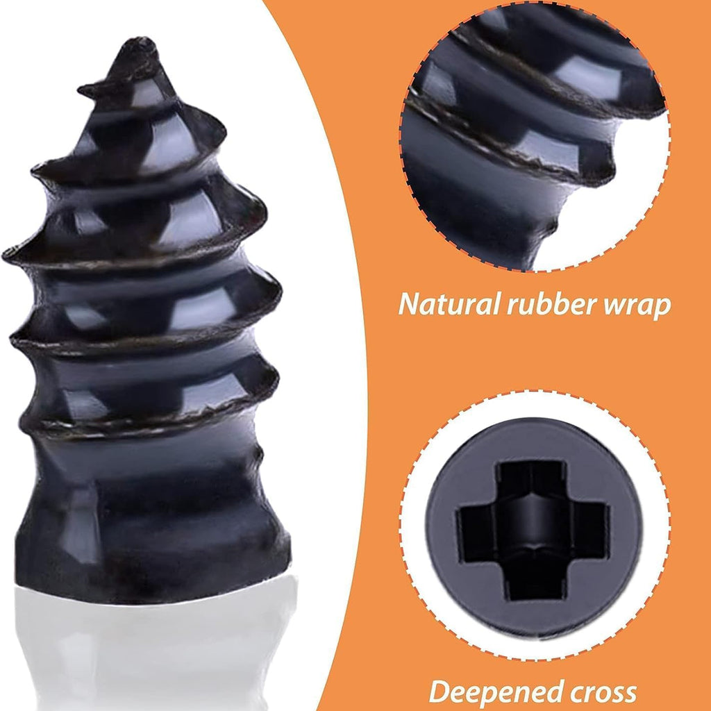 Car  Biketire Puncture Repair Nail Screw (4 Pc Black)