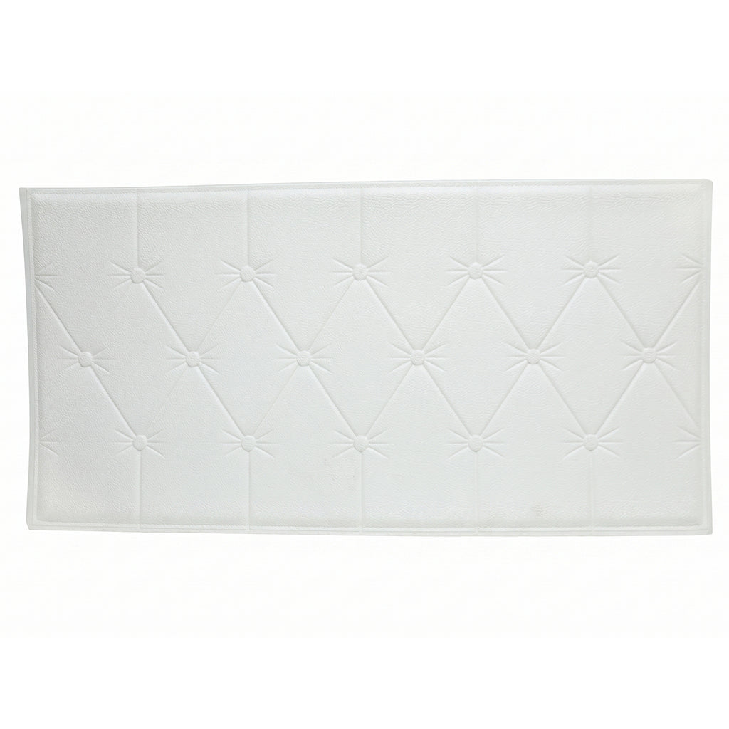 Self Adhesive 3d Foam Wall Panel Cushion Wallpaper (1 Pc White 69x35 Cm)