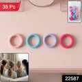 Soft Elastic Hair Bands 35 Pc Set  Stretchable No Damage Hair Ties
