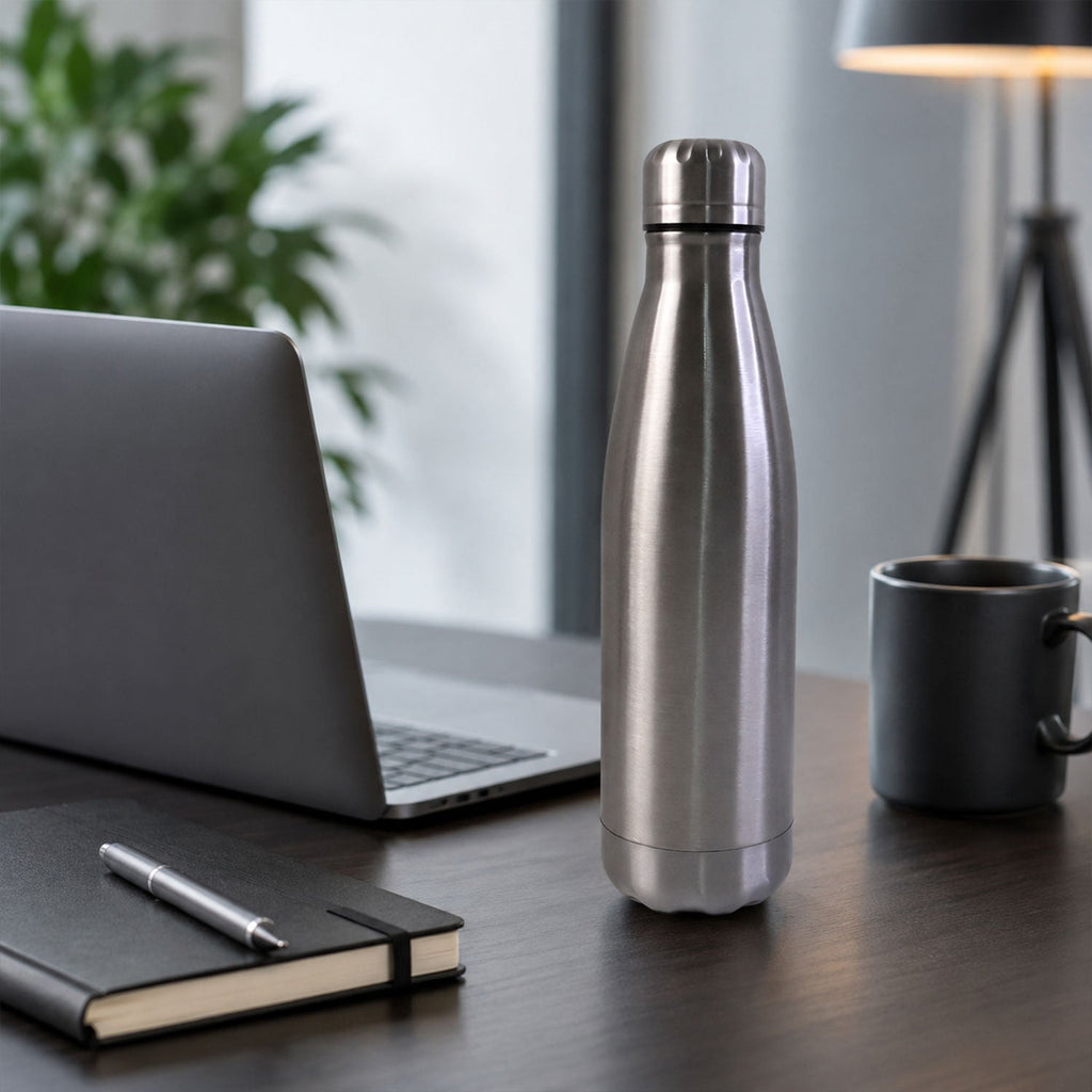 Stainless Steel Leak Proof Water Bottle For Gym School And Office 500ml (1 Pc)