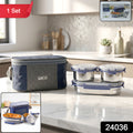 Ganesh Neo Fusion 3 Stainless Steel Lunch Box Set (1 Set)