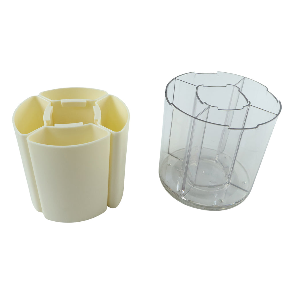 5 Compartment Rotating Pen Holder 360 Desk Organizer For Office Home (1 Pc)