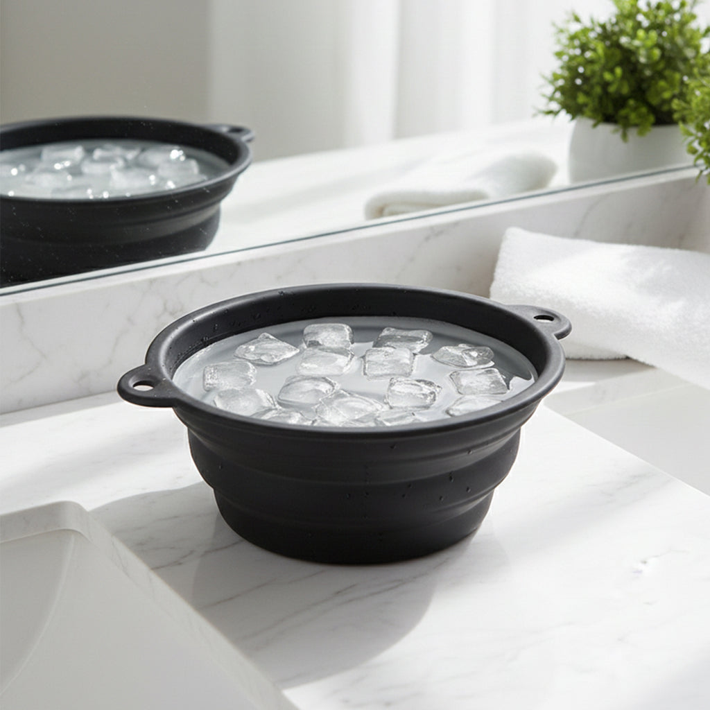 Portable Foldable Silicone Ice Bath Bowl (1 Pc)
