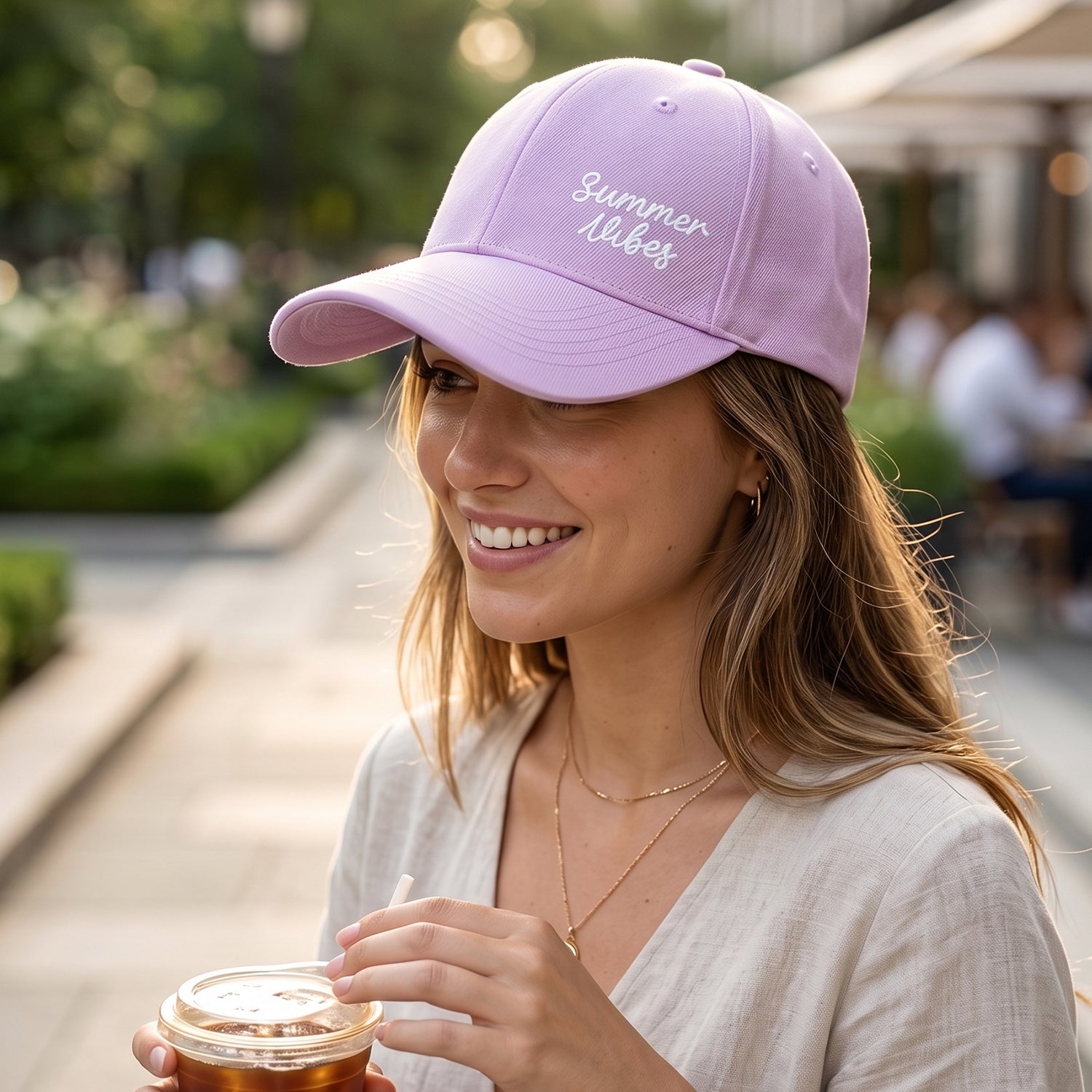 Stylish Summer Vibes Embroidered Baseball Cap For Men And Women (1 Pc)