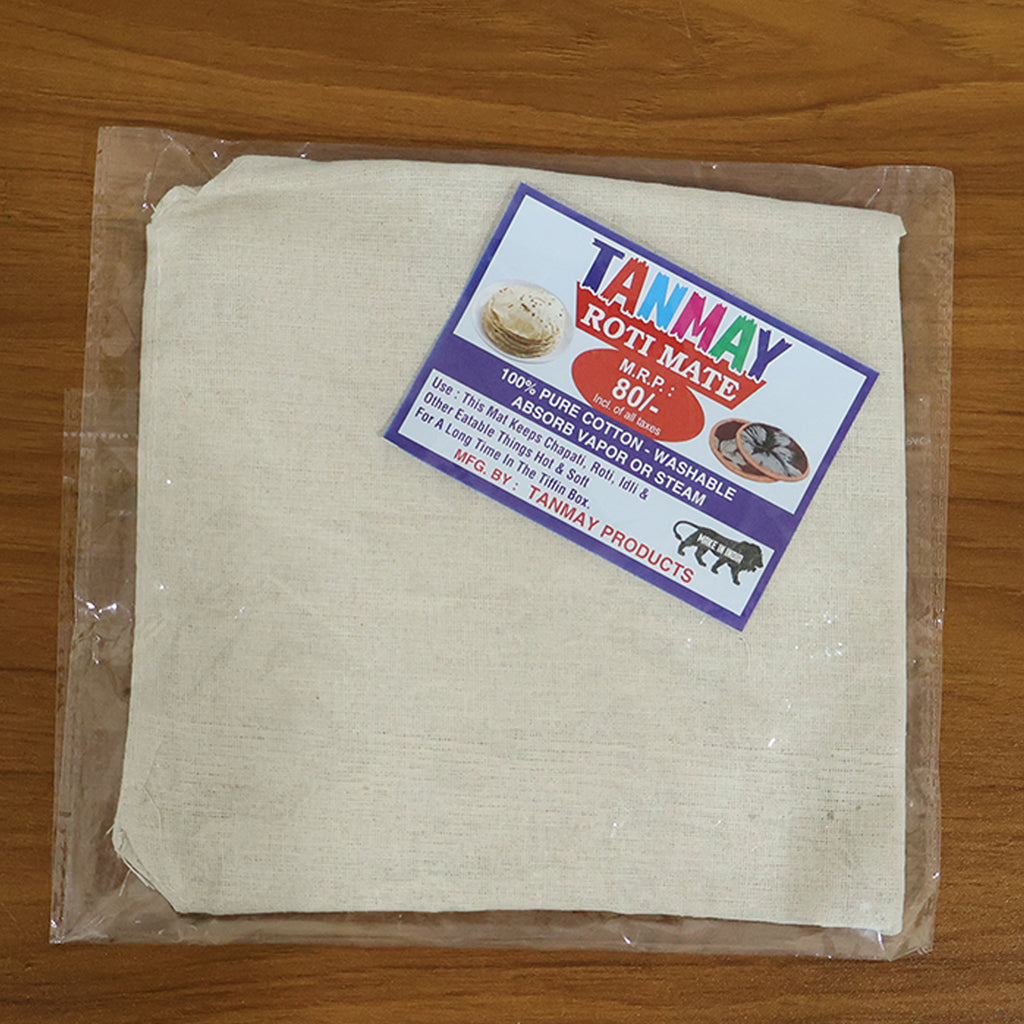 Pure Cotton Roti Mate Cloth Round Roti Cover (51  51 Cm 1 Pc)