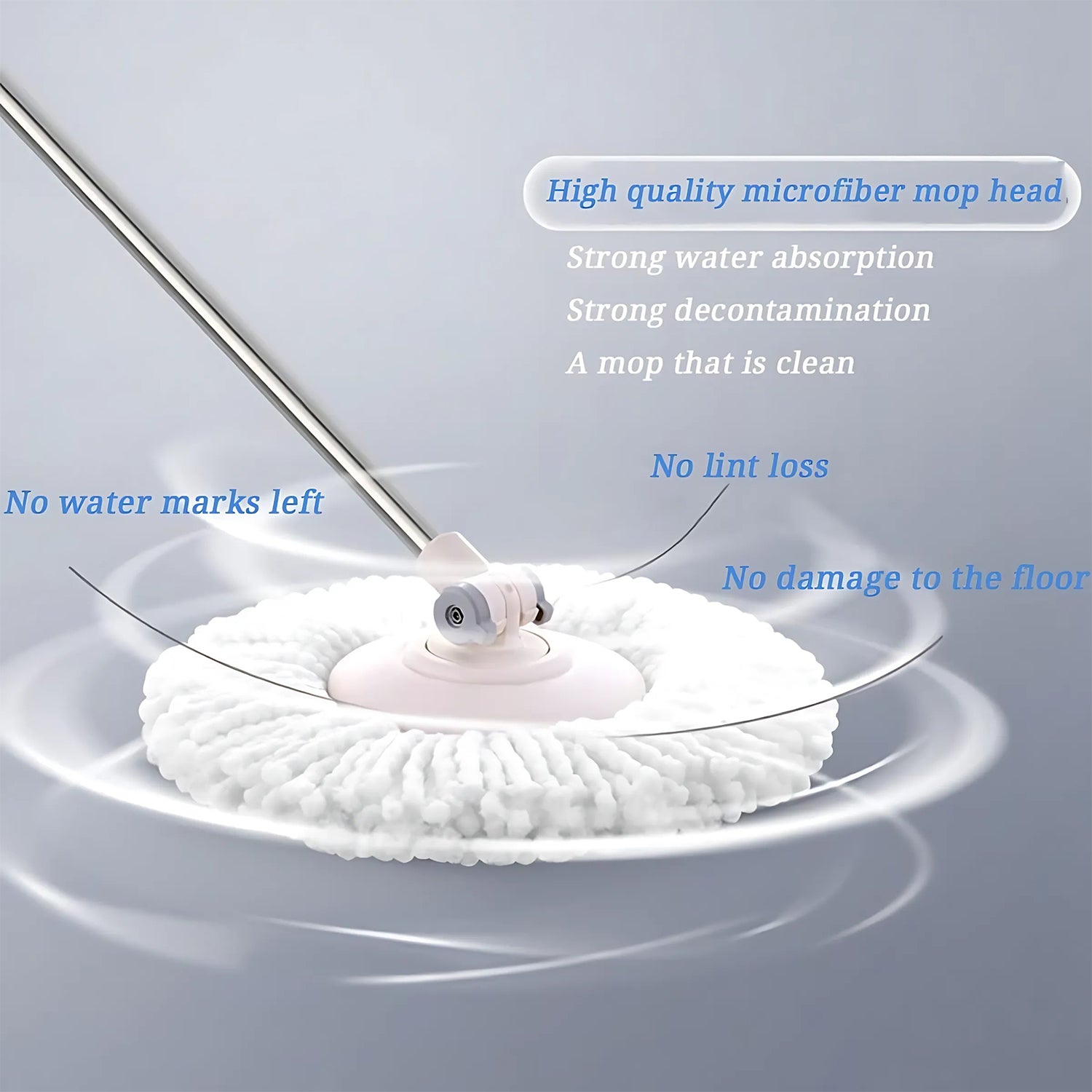 Microfiber Spin Mop Refill Head 360 Rotating Mop (1 Pc)
