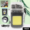 Usb Rechargeable Electric Lighter  3 Modes Cob Flashlight (1 Pc)