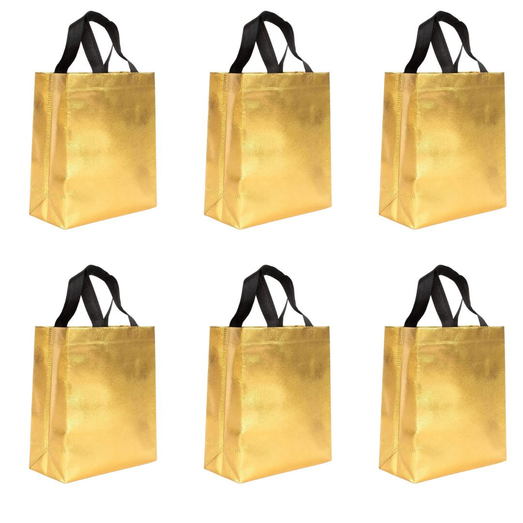 Medium Size Non Woven Bag With Handle 29 x 27 cm Gift Paper bag, Carry Bags, gift bag, gift for Birthday, gift for Festivals, Season's Greetings and other Events(Gold) - Image 1