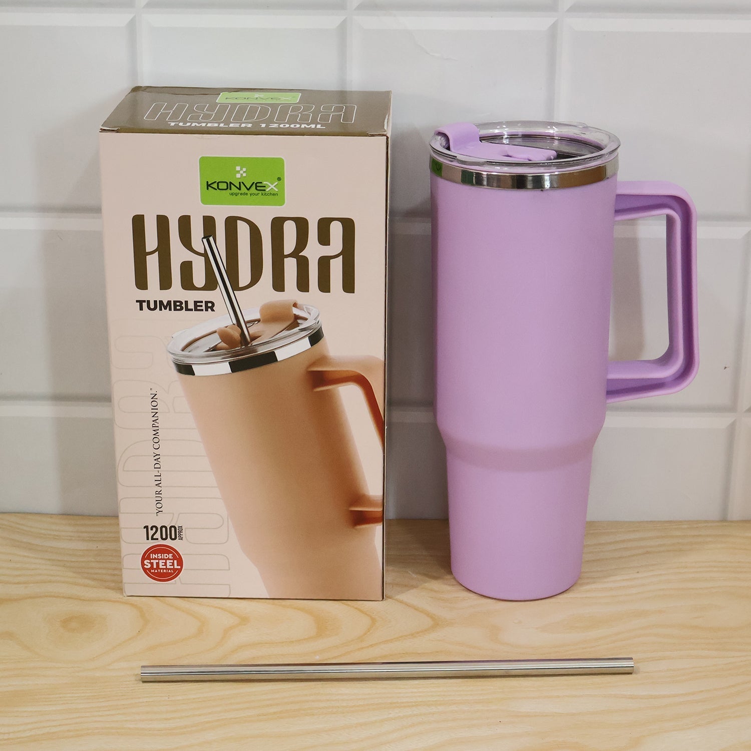 Live photo of Konvex Hydra 1200 ml purple tumbler