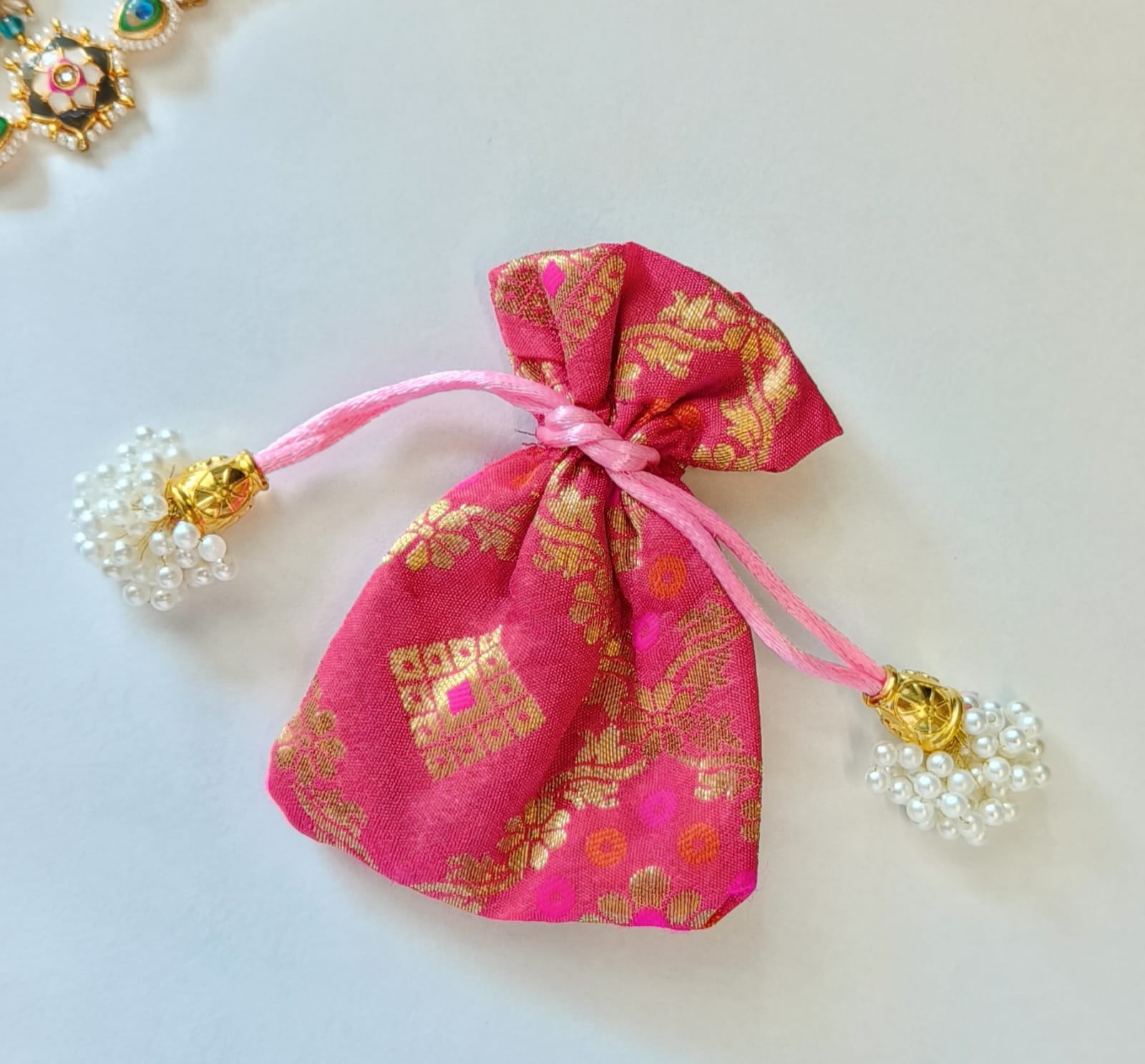 Small mini Jute Potli Bags Coin Pouch for Marriage, Return, Birthday Gifting | Handmade Bags for functions, Rakhi,Raksha bandhan,Gifts Packing, jewellery, Sweets, Dry fruits, chocolate, Party. - Image 9