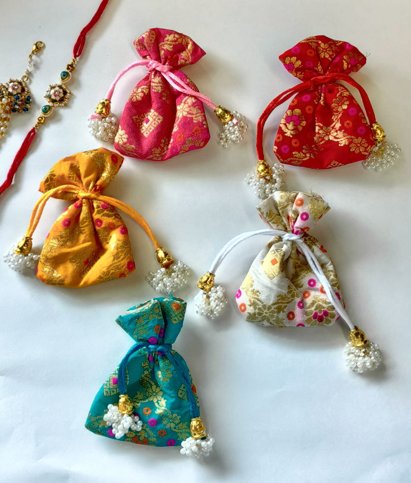 Small mini Jute Potli Bags Coin Pouch for Marriage, Return, Birthday Gifting | Handmade Bags for functions, Rakhi,Raksha bandhan,Gifts Packing, jewellery, Sweets, Dry fruits, chocolate, Party. - Image 4