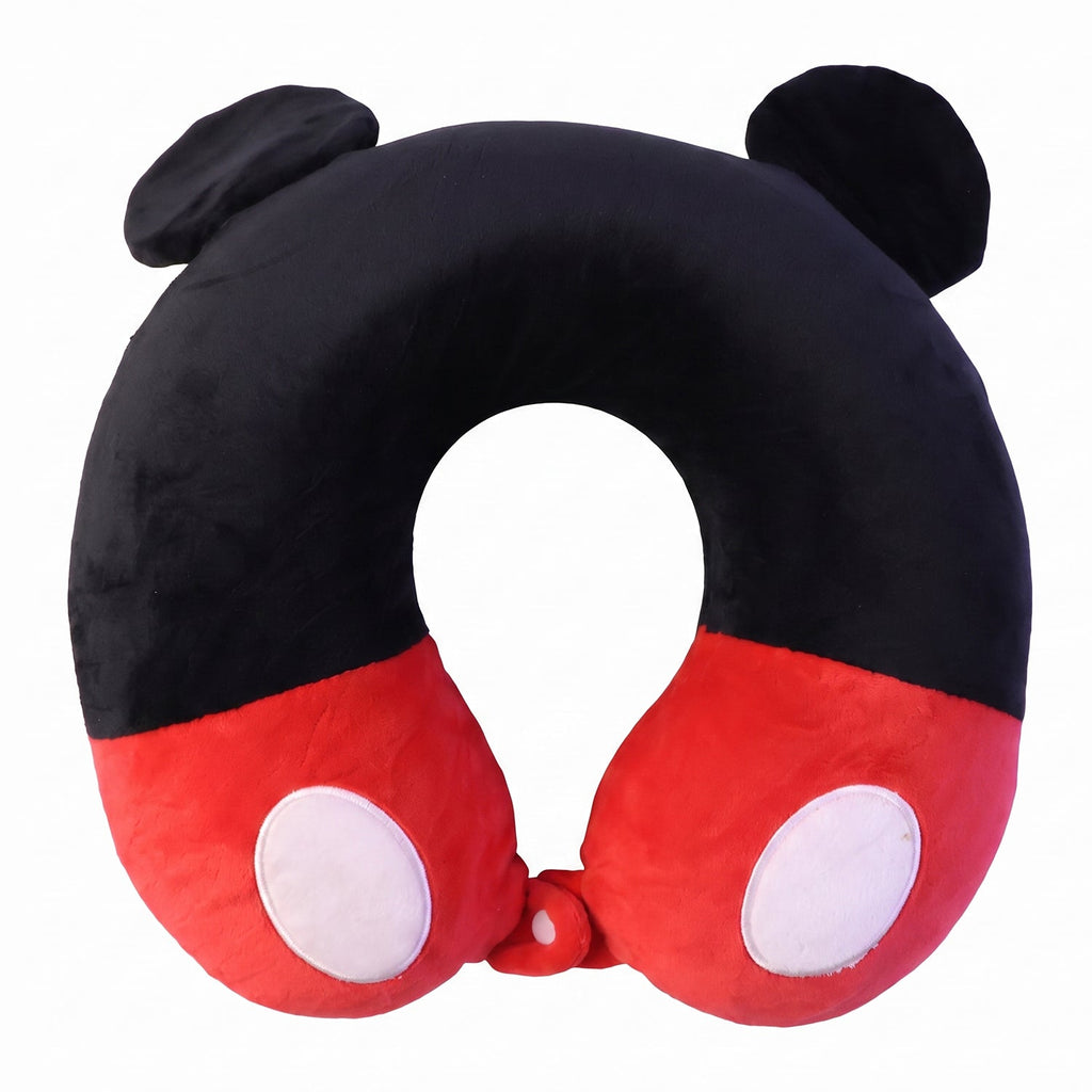 U-shaped Travel Neck Pillow Cute Character Soft Plush Pillow With Ears (1 Pc)