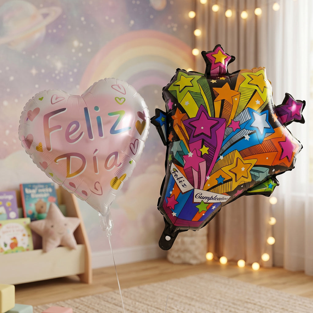 Feliz Dia Celebration Foil Balloon (1 Pc Mix Design)