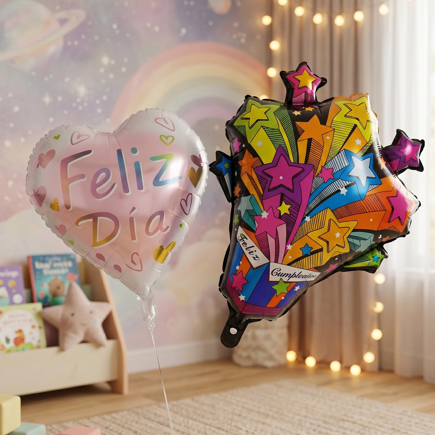 Feliz Dia Celebration Foil Balloon (1 Pc Mix Design)