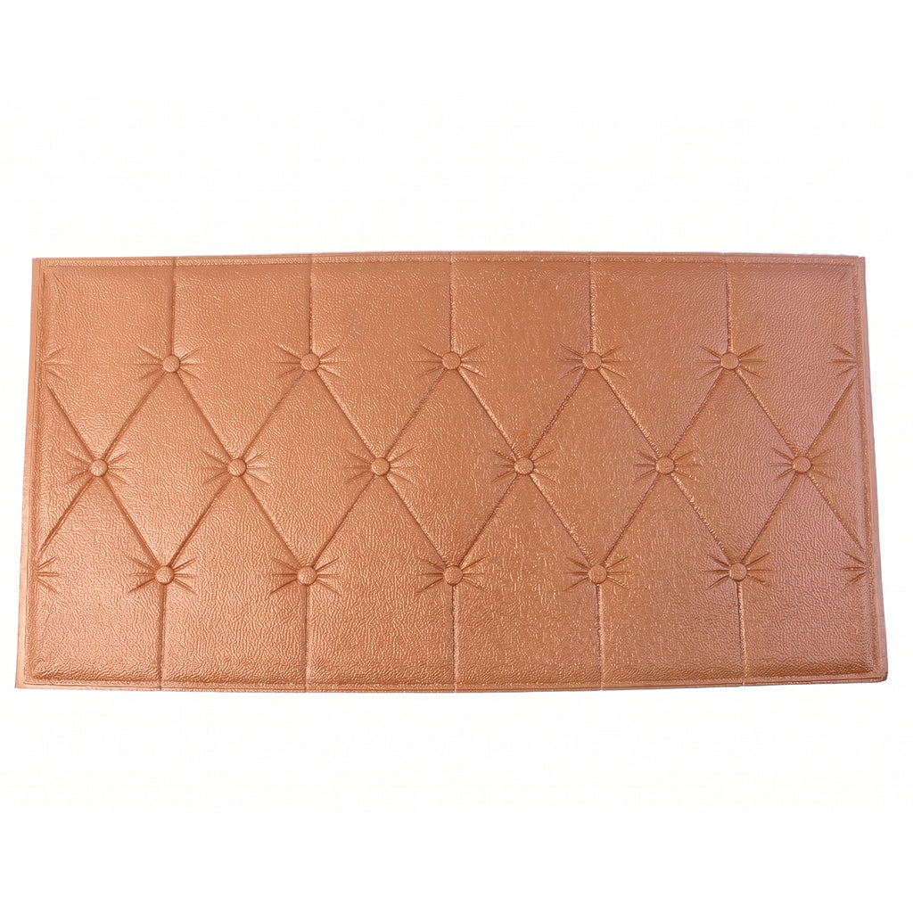 Self Adhesive 3d Foam Wall Panel Cushion Wallpaper (1 Pc Brown 69x35 Cm)