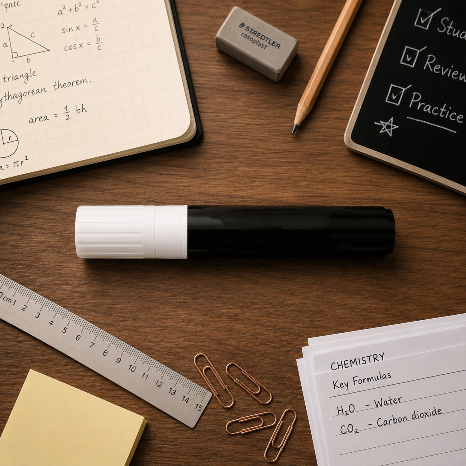 Black Chalk Marker Pen Liquid Erasable For Chalkboard Glass Window Menu (1 Pc)