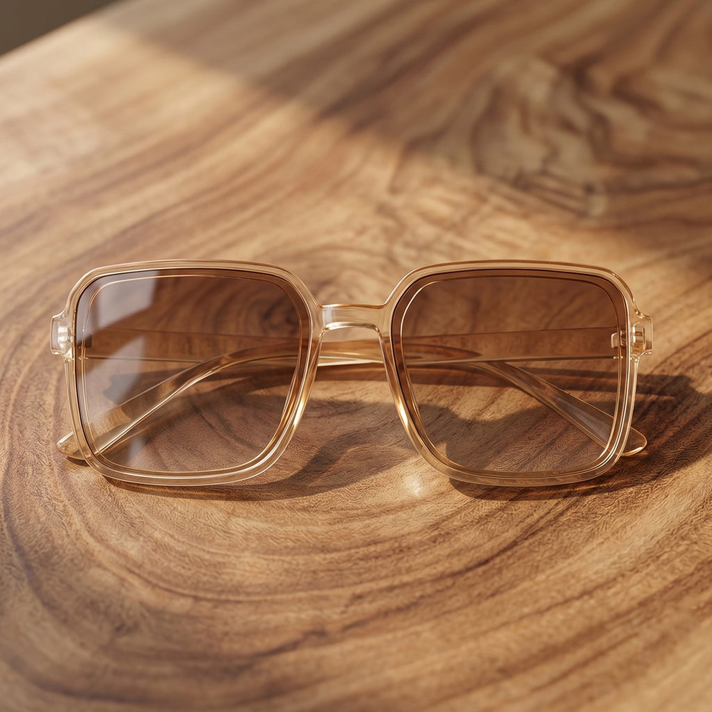 Square Retro Sunglasses For Men And Women With Gradient Tinted Lenses (1 Pc)