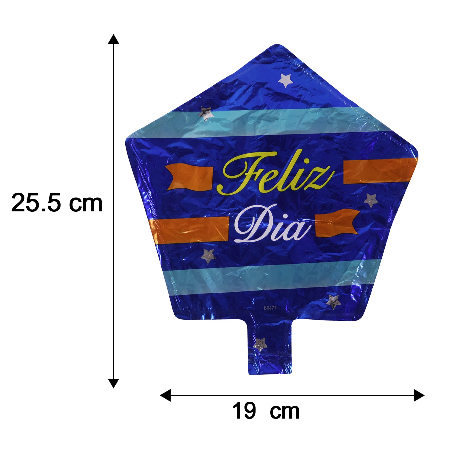 Blue Star Feliz Dia Foil Balloon For Birthday Party Decoration (1 Pc)