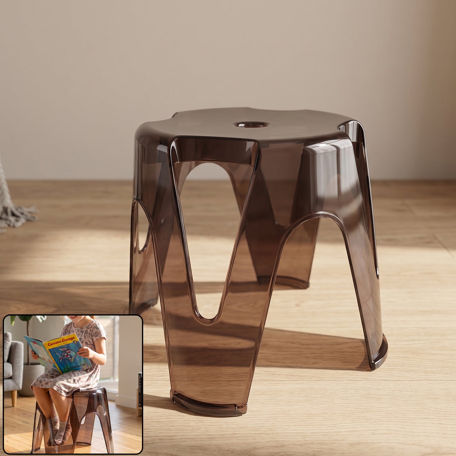 Strong Durable Plastic Sitting Stool For Home Bathroom And Outdoor Use (1 Pc)