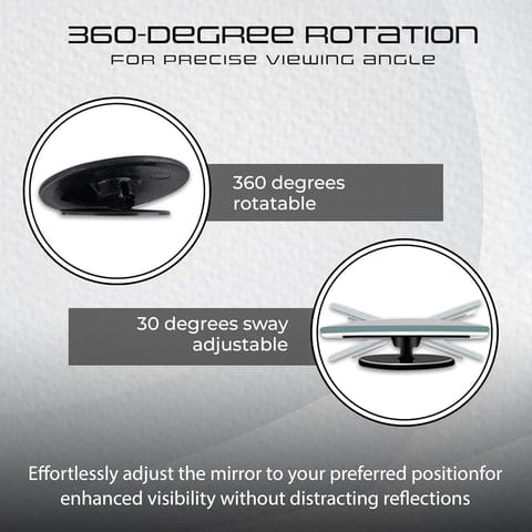 Car Blind Spot Side Mirror Round With Heavy Duty Plastic Spudger Pry Tool (2 Pcs Set)