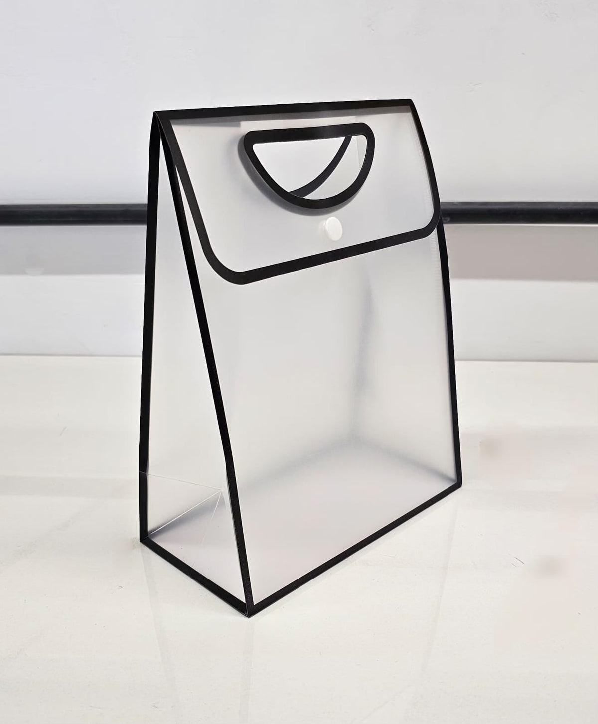 pack of 12pcs Translucent Gift Bag 30x24.3x12.5 CM (BIG SIZE) | Premium Semi Transparent Carry Bag with Handles for Hamper, Wedding Return Gifts, Shopping, Packaging & Festive Use