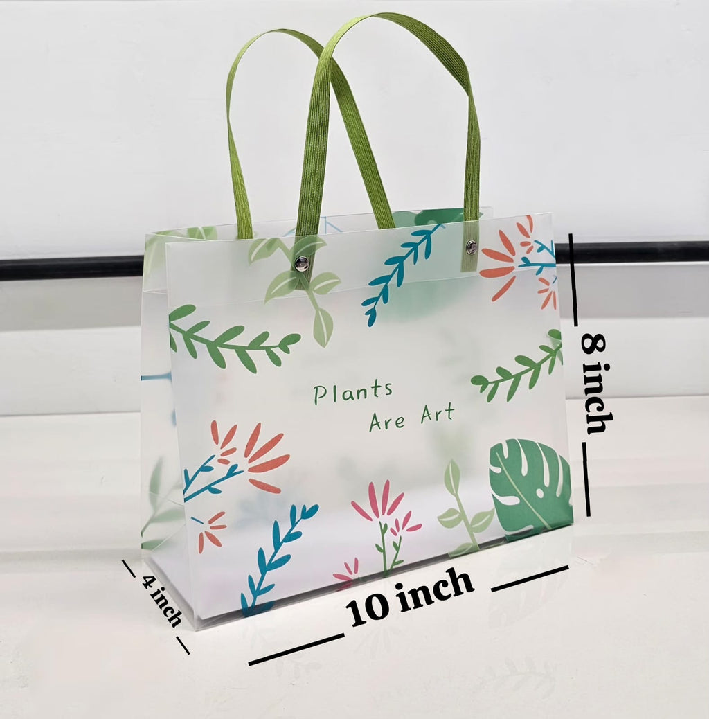 Floral  PVC Gift Bags 8×10×4 inches (small) - Image 5