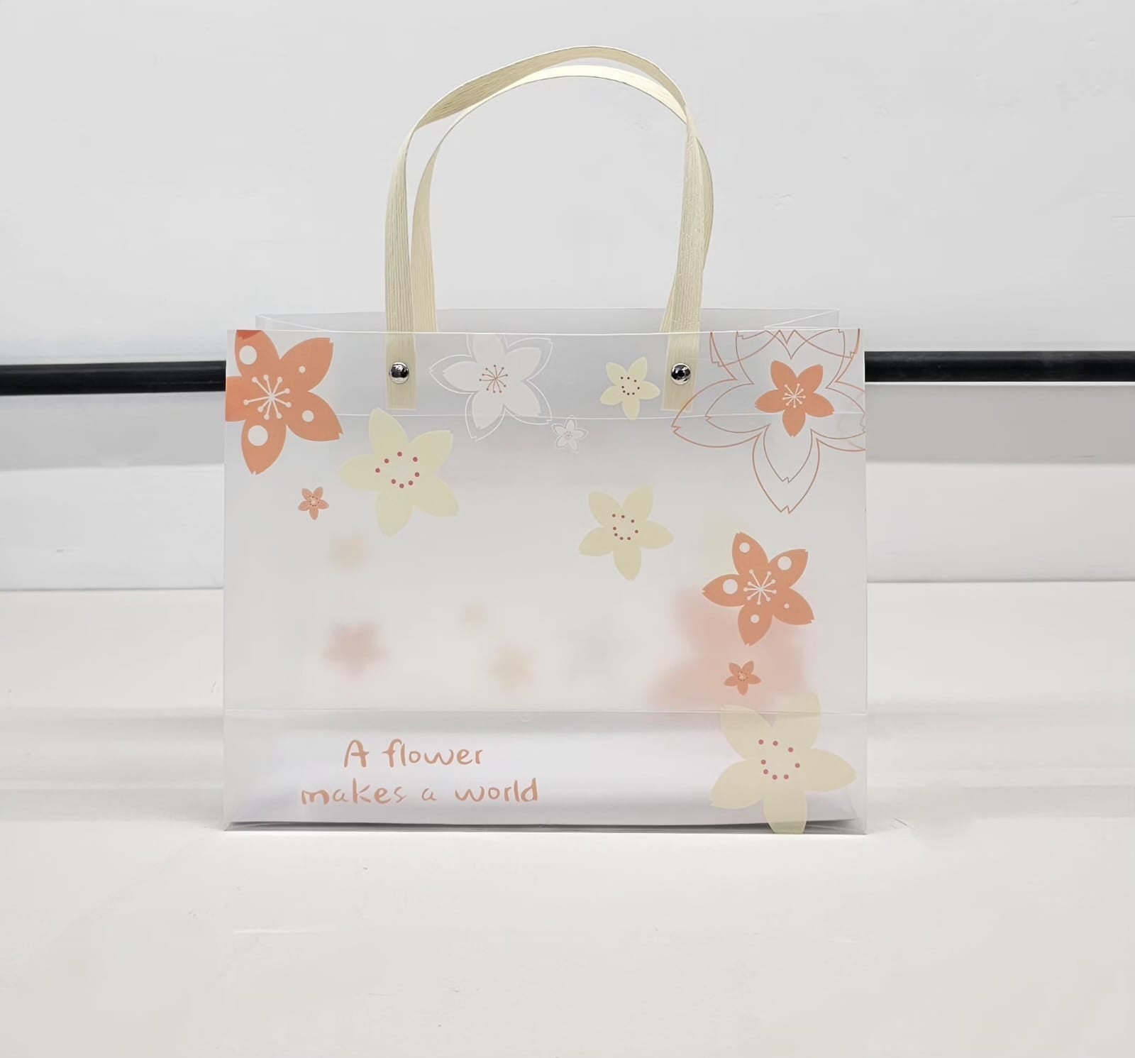 Floral  PVC Gift Bags 8×10×4 inches (small) - Image 4