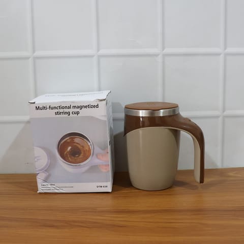5545 Stirring Coffee Mug  Magnetic Stirring Coffee Cup  Stainless Steel Mug For Milk  Travel Mixing Cup  Self Stirring Coffee Mug Suitable For Coffee Milk Hot Chocolat  Battery Operated ( Battery Not Included )