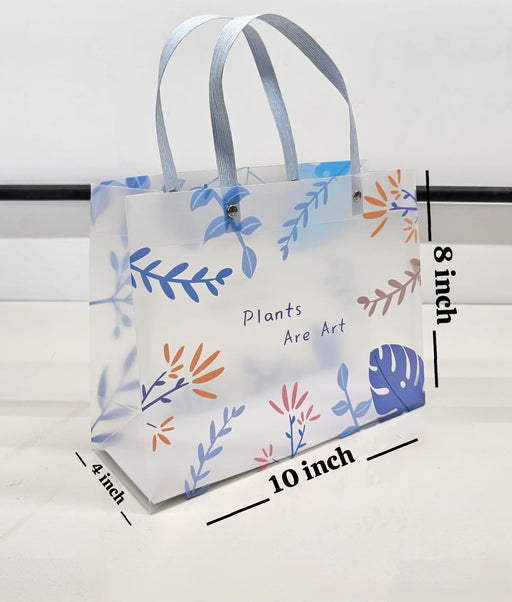 pack of 12pcs Floral PVC Gift Bags 13x10x4 inch (medium )