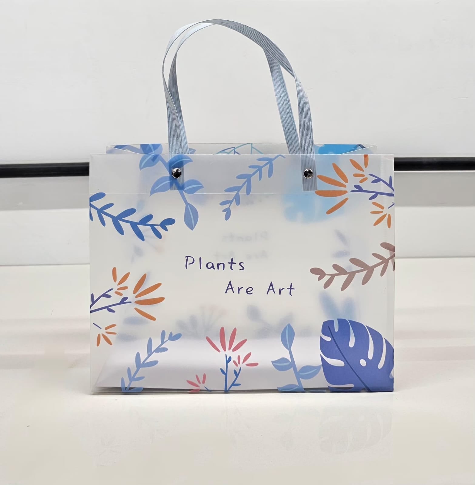 Floral  PVC Gift Bags 8×10×4 inches (small) - Image 2