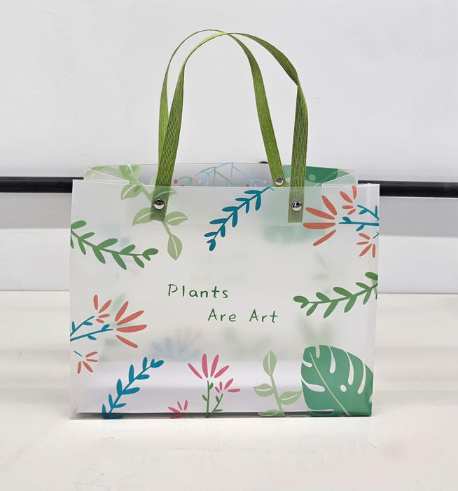 pack of 12pcs Floral  PVC Gift Bags 8×10×4 inches (small)