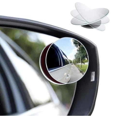 Car Blind Spot Side Mirror Round With Heavy Duty Plastic Spudger Pry Tool (2 Pcs Set)