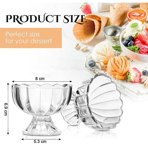 5341 Serving Dessert Bowl Ice Cream Salad Fruit Bowl - 6pcs Serving Dessert Bowl Ice Cream Salad Fruit Bowl - 6pcs ( Brown Box)