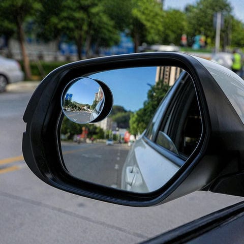 Car Blind Spot Side Mirror Round With Heavy Duty Plastic Spudger Pry Tool (2 Pcs Set)
