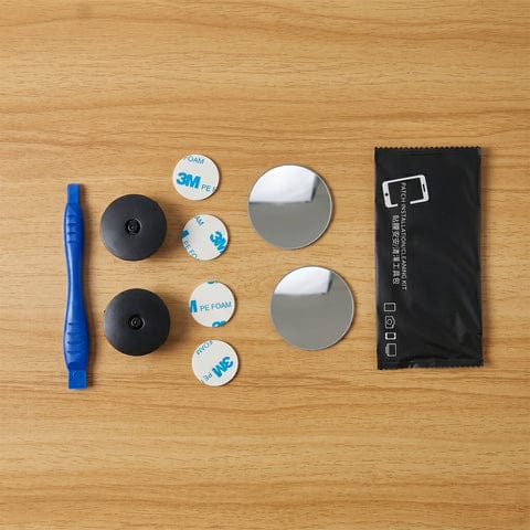 Car Blind Spot Side Mirror Round With Heavy Duty Plastic Spudger Pry Tool (2 Pcs Set)