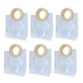 Small Transparent Bags with Circle Handle Gift Paper Bag, Carry Bags, Gift Bag, Gift for Birthday, Valentine, Marriage, Festivals, Season's Greetings and Events (Cream) (Small) - Image 2