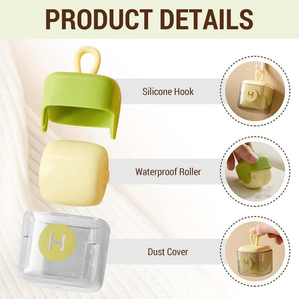 Reusable Portable Lint Roller With Storage Case  (1 Pc)