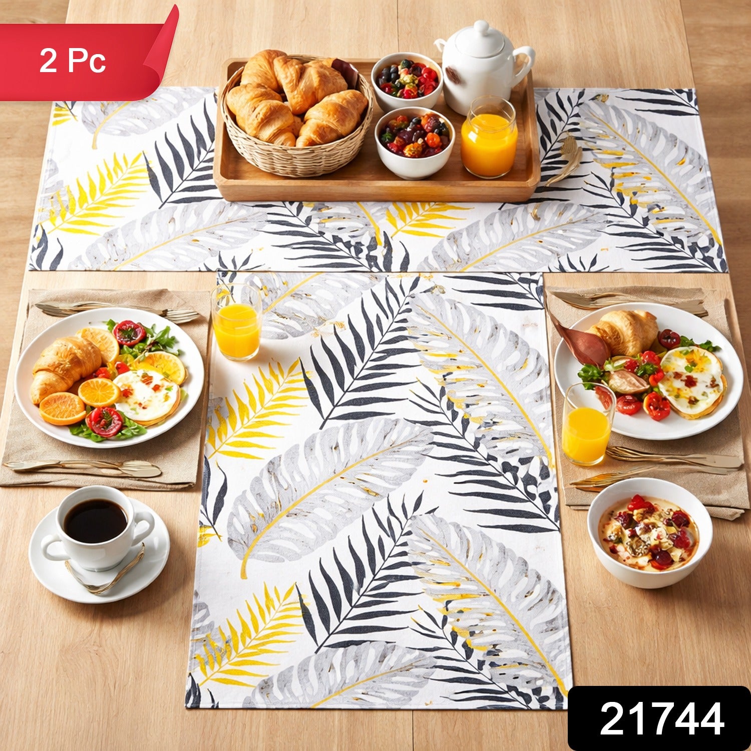 2 In 1 Reversible Dining Table Placemat (2 Pc  Small  Big)