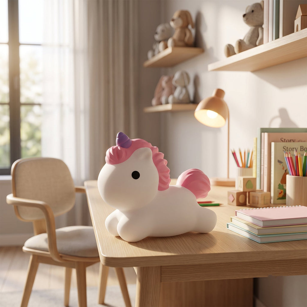 Unicorn Led Night Light Cute Silicone Bedside Lamp For Kids (1 Pc)