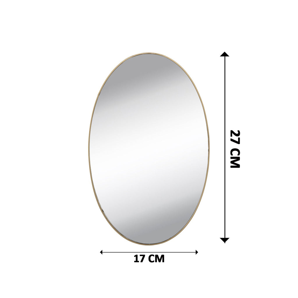 1795 Oval Shape 3d Mirror Sticker Used In All Kinds Of Household And Official Purposes As A Sticker Etc (2 Pc Set)