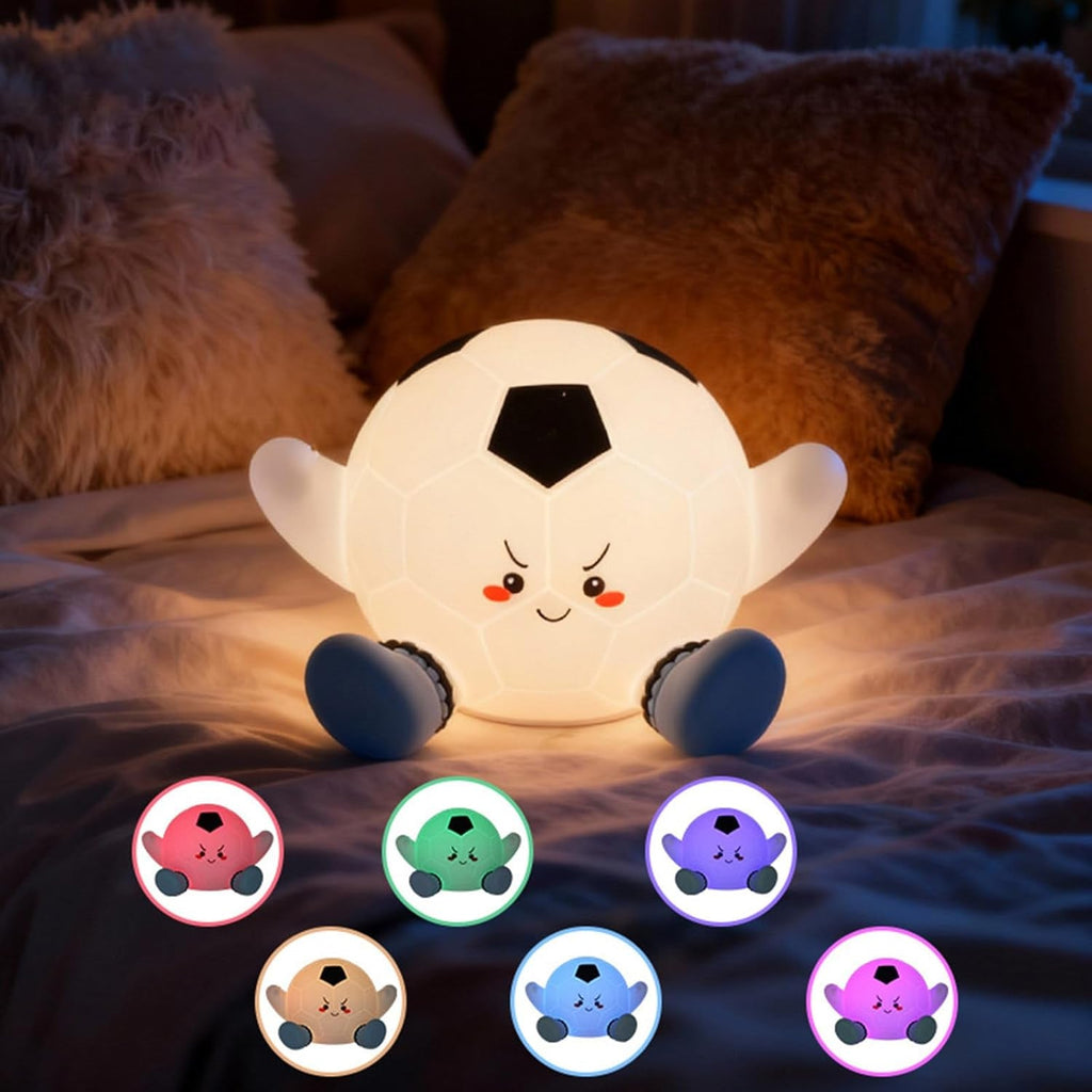 Soccer night light glowing view