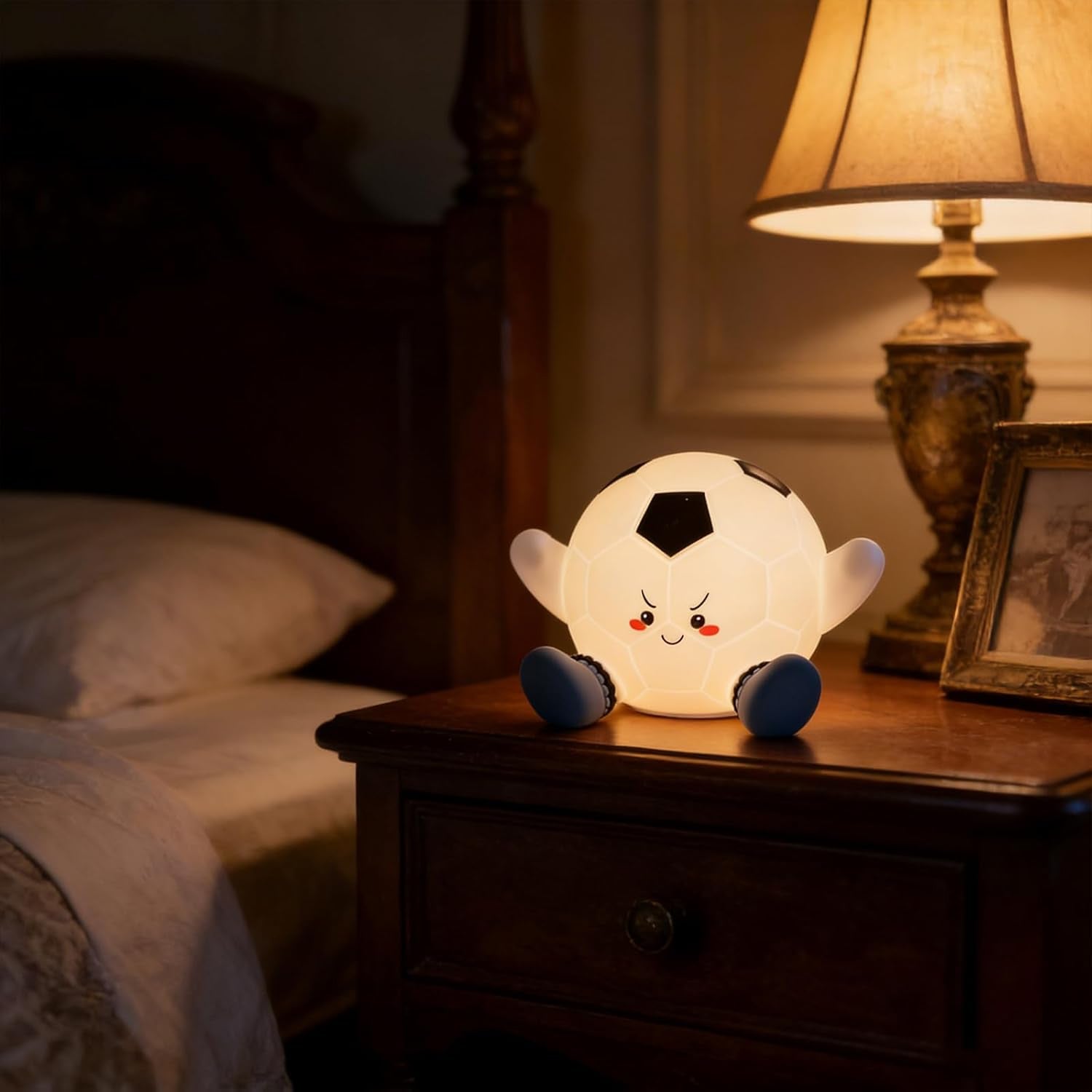 Soccer lamp bedroom kids use