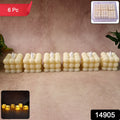 Decorative Led Bubble Candles (6 Pc  Set)