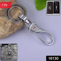 Metal Heavy Duty Key Holder Keychain With Swivel Hook And Double Key Rings (1 Pc)