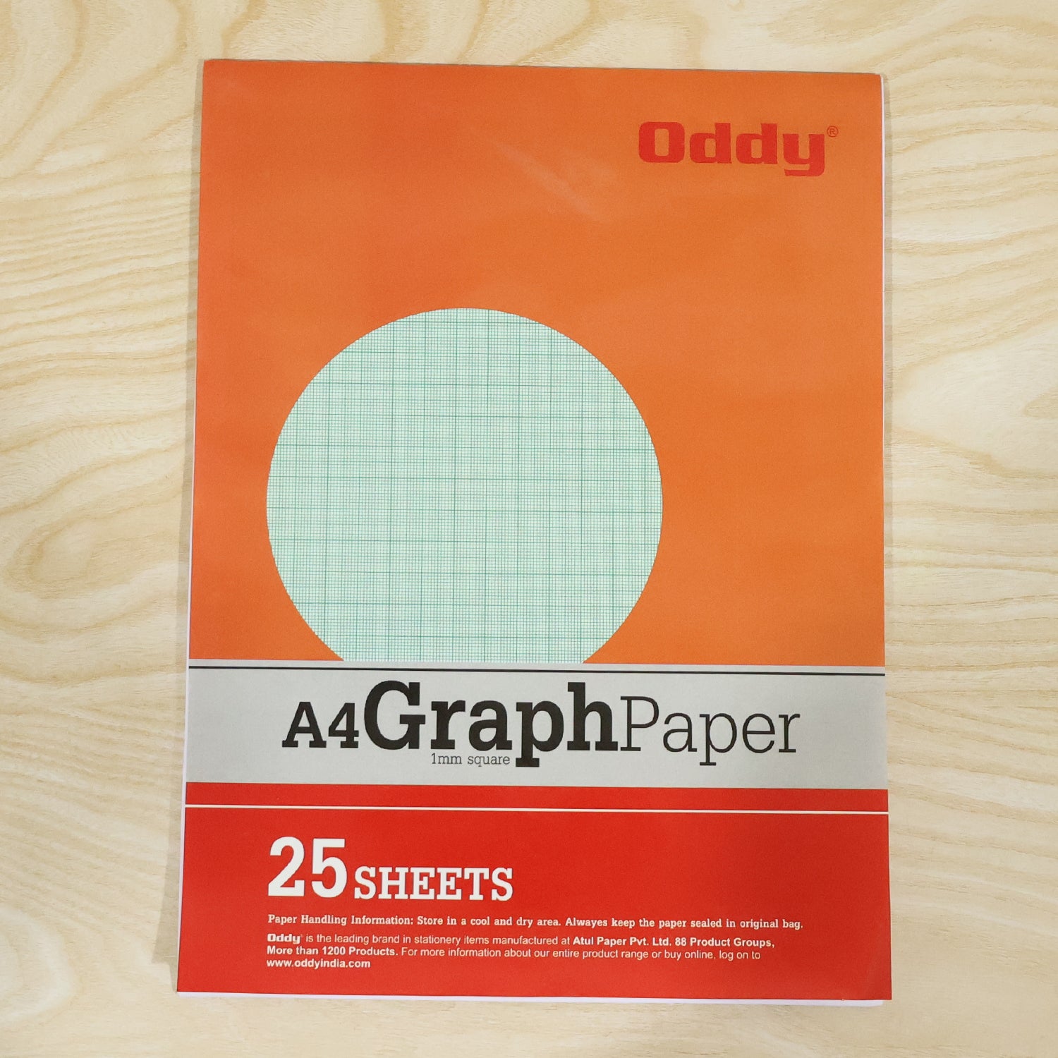 Oddy A4 Graph Paper 1mm Square Grid (25 Sheets Pad)
