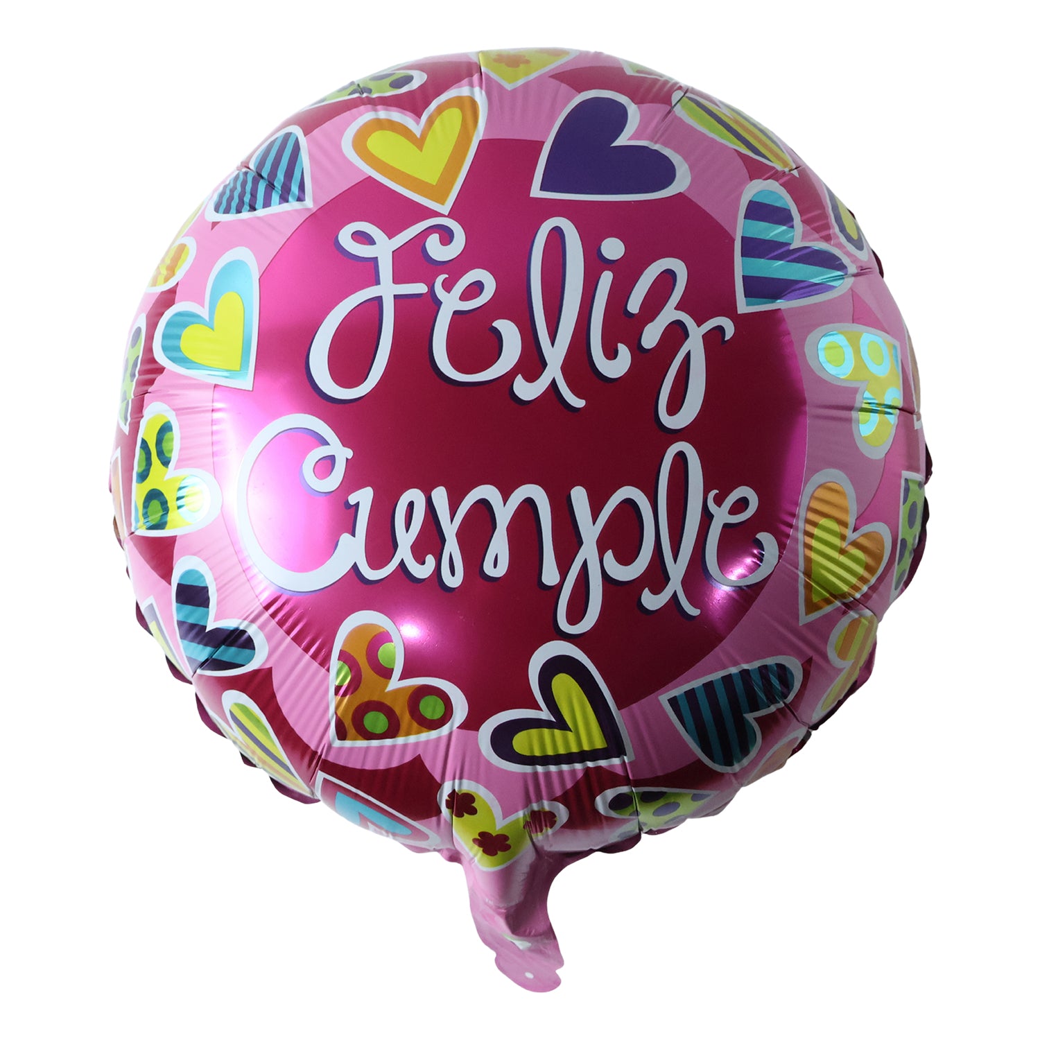 Round Feliz Cumple Birthday Foil Balloon For Party Decoration (1 Pc)
