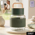 Glass Water Bottle With Handle And Leather Sleeve For Office Travel (1 Pc)